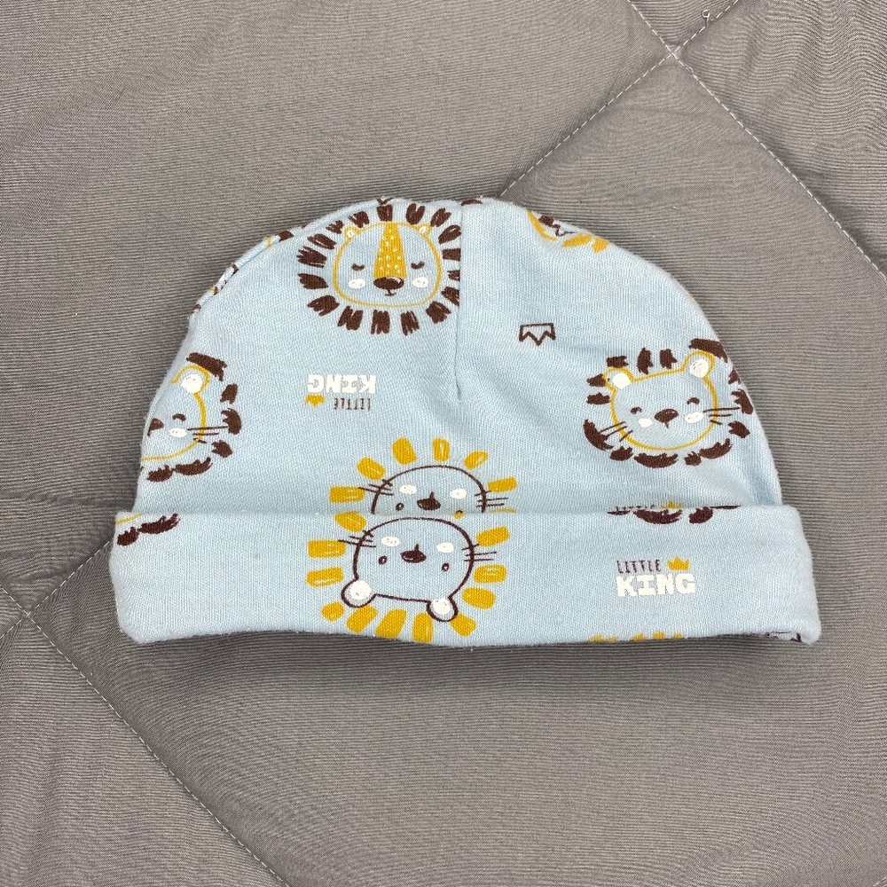 Little King Blue Lion Baby Hat